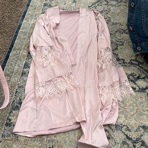 Silk robe comes with rope to tie